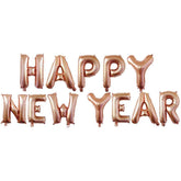 PartyCorp Rose Gold Happy New Year Alphabet Foil Balloon Bannner Decoration for New Year Party, 1 Piece